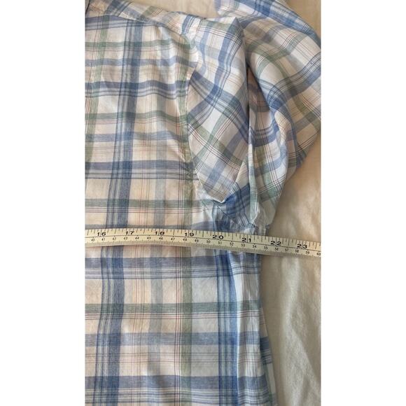 NWT Johnnie-O Top Shelf Long Sleeve Plaid Shirt Mens Medium Laguna Blue $168 - Picture 6 of 12